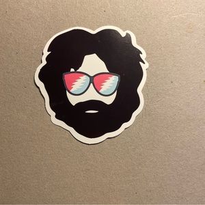 Jerry Garcia Grateful Dead Sunglasses Lightening Bolt ⚡️☮️ Sticker